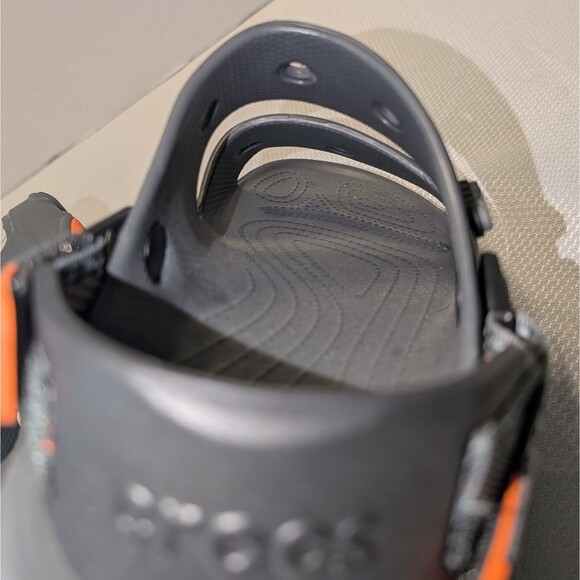 Crocs Classic All Terrain Men\'s 13 Open Toe Sandal Hook Loop 207711 Gray Orange main image 4